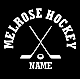 Melrose HS Hockey Cross Sticks Window Decal